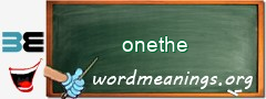 WordMeaning blackboard for onethe